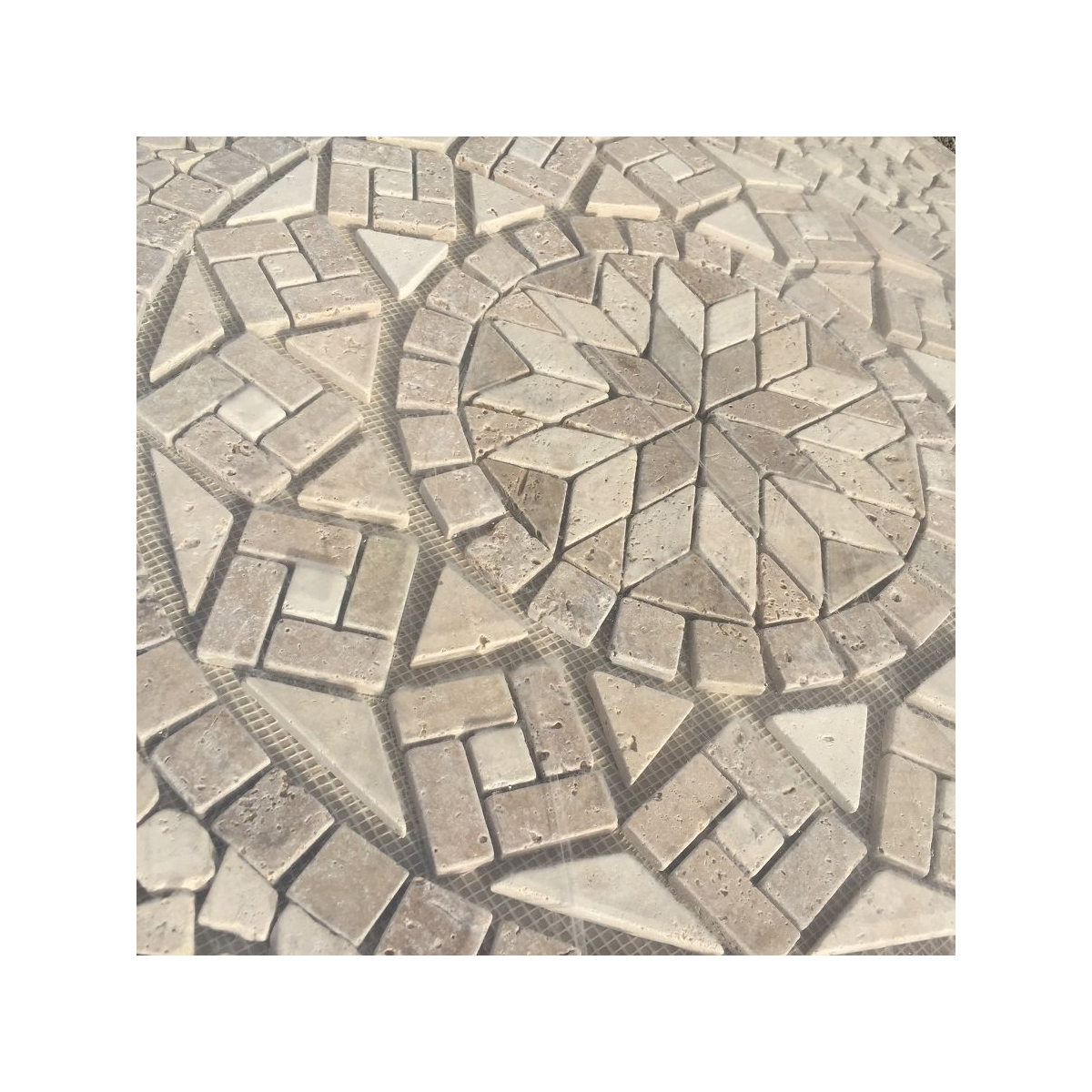 Carreau Mosaïque En Pierre Naturelle Travertin Noix Antique WB43-44023 | 1 Tapis 4019525683502 Carreau Mosaïque En Pierre Naturelle Travertin Noix Antique WB43-44023 | 1 Tapis 4019525683502