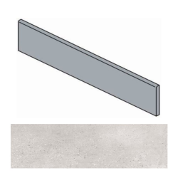 Plinthe grise effet ciment 9.4x60 cm TORTONA GRIS - 10.2mL Arcana