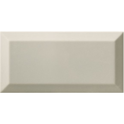 Carrelage Métro biseauté gris clair brillant 10x20 cm - 1m² 