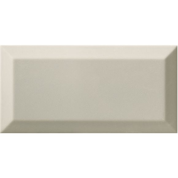 Carrelage Métro biseauté gris clair brillant 10x20 cm - 1m² - zoom