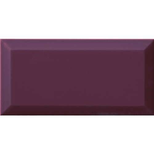 Carrelage Métro biseauté Plum violet brillant 10x20 cm - 1m²