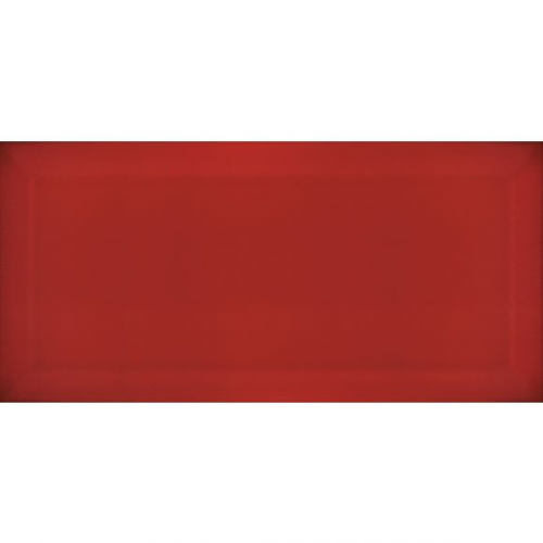 Carrelage Métro biseauté Rojo rouge brillant 10x20 cm - 1m²