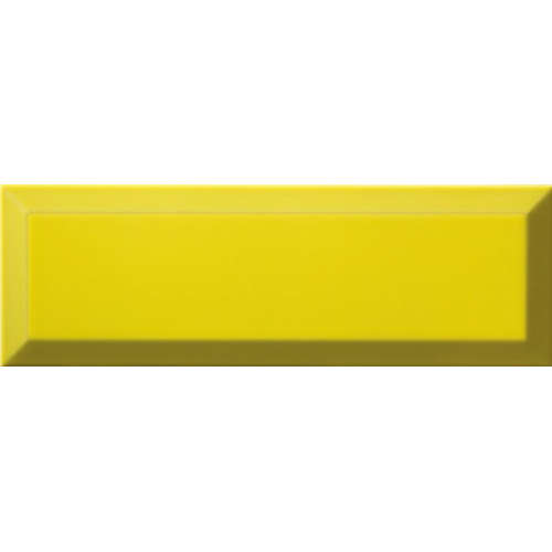 Carrelage Métro biseauté 10x30 cm limon jaune brillant - 1.02m²