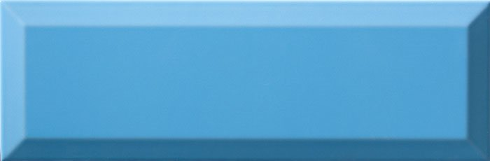 Carrelage Métro biseauté 10x30 cm mar bleu brillant - 1.02m²