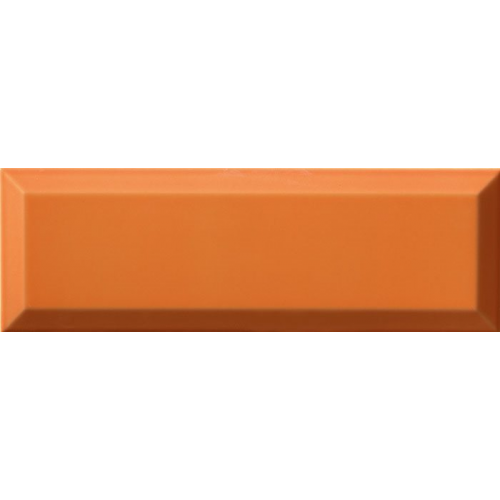Carrelage Métro biseauté 10x30 cm naranja orange brillant - 1.02m² Ribesalbes
