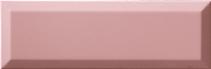 Carrelage Métro biseauté 10x30 cm rosa f rose brillant - 1.02m²