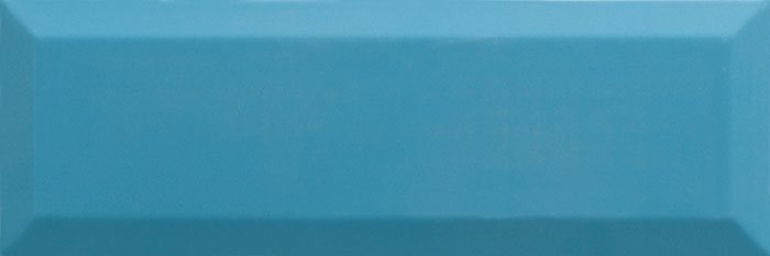 Carrelage Métro biseauté 10x30 cm teal bleu turquoise brillant - 1.02m² - zoom