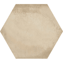 Carrelage hexagonal tomette décor crème 23x26.6cm BAMPTON BEIGE - 0.50m² - zoom