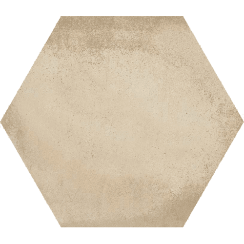 Carrelage hexagonal tomette décor crème 23x26.6cm BAMPTON BEIGE - 0.50m²