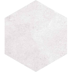 Carrelage hexagonal tomette blanche vieillie 23x26.6cm RIFT Blanche - 0.504m² - zoom