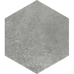 Carrelage hexagonal tomette anthracite vieillie 23x26.6cm RIFT Grafito - 0.504m² - zoom