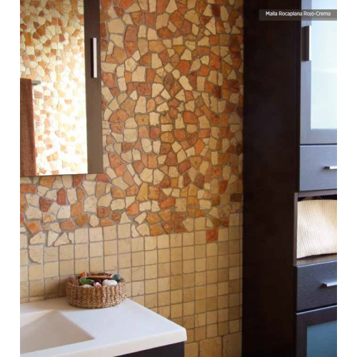 Mosaique Rocaplana - pierre rouge et beige 30x30 - boite de 0.72m²