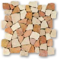 Mosaique Rocaplana - pierre rouge et beige 30x30 - boite de 0.72m²