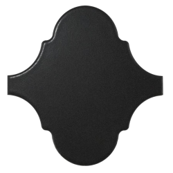 Carreau noir mat 12x12 SCALE ALHAMBRA BLACK MATT - 0.43m² - zoom