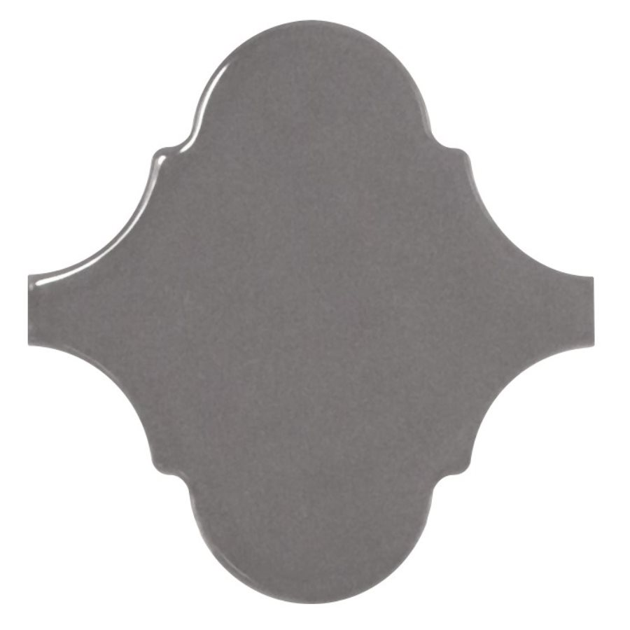 Carreau gris foncé brillant 12x12cm SCALE ALHAMBRA DARK GREY - 0.43m² - zoom