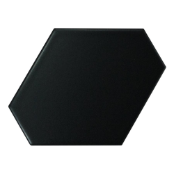 Carreau noir mat 10.8x12.4cm SCALE BENZENE BLACK MATT - 23832 - 0.44m² - zoom