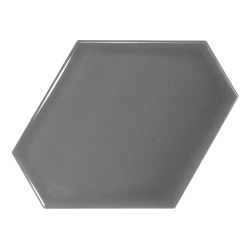 Carreau gris foncé brillant 10.8x12.4cm SCALE BENZENE DARK GREY - 23829 - 0.44m² Equipe