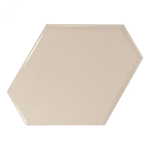 Carreau beige brillant 10.8x12.4cm SCALE BENZENE GREIGE - 23827 - 0.44m² Equipe