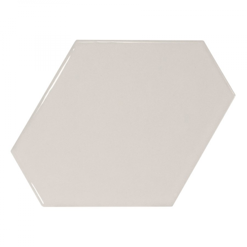 Carreau gris clair brillant 10.8x12.4cm SCALE BENZENE LIGHT GREY - 0.44m²
