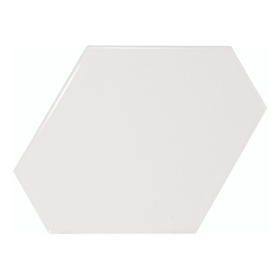 Carreau blanc brillant 10.8x12.4cm SCALE BENZENE WHITE - 23825 - 0.44m² - zoom