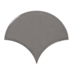 Carreau gris foncé brillant 10.6x12cm SCALE FAN DARK GREY - 0.37m² - zoom