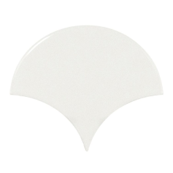 Carreau blanc brillant 10.6x12cm SCALE FAN WHITE 21968 - 0.37m² - zoom