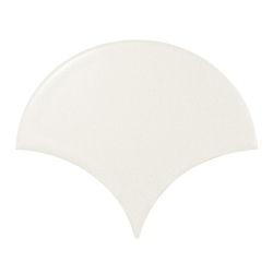 Carreau blanc mat 10.6x12cm SCALE FAN WHITE MATT 21977 - 0.37m² 