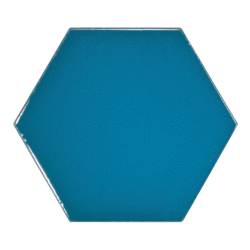 Carreau bleu électrique 12.4x10.7cm SCALE HEXAGON ELECTRIC BLUE 23836 - 0.50m² Equipe