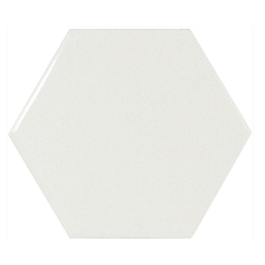 Carreau blanc brillant 12.4x10.7cm SCALE HEXAGON WHITE 21911 - 0.50m²