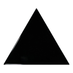 Carreau noir brillant 10.8x12.4cm SCALE TRIANGOLO BLACK - 0.20m² Equipe
