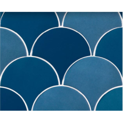 Carreau écaille bleu marine nuancé 12.7x6.2 SQUAMA TURCHESE - 0.377m² 