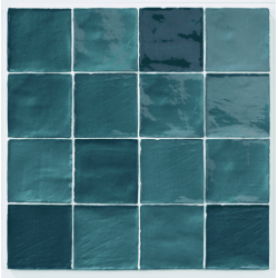 Carrelage effet zellige turquoise 10x10cm STOW MIX TURQUESE - 0.56m² 