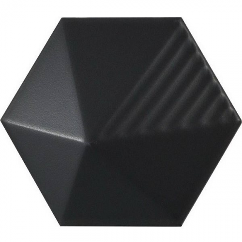 Carrelage effet 3D UMBRELLA BLACK MATT 12.4x10.7 23029 - 0.44m²/bte