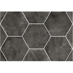Carrelage hexagonal noir 29.2x25.4cm URBAN HEXAGON DARK 23515 R9 - 1m² - zoom