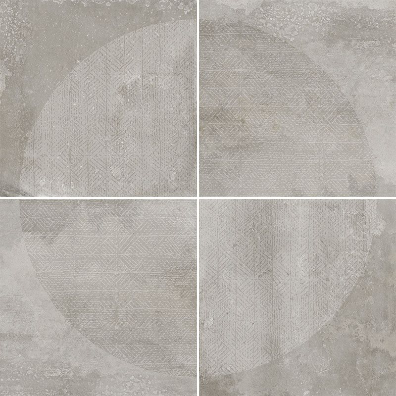 Carrelage imitation ciment décor gris 20x20cm URBAN ARCO SILVER 23587 R9 - 1m² - 2