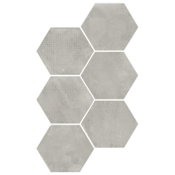 Carrelage hexagonal décor gris 29.2x25.4cm URBAN HEXAGON MÉLANGE SILVER 23603 R9 - 1m² Equipe
