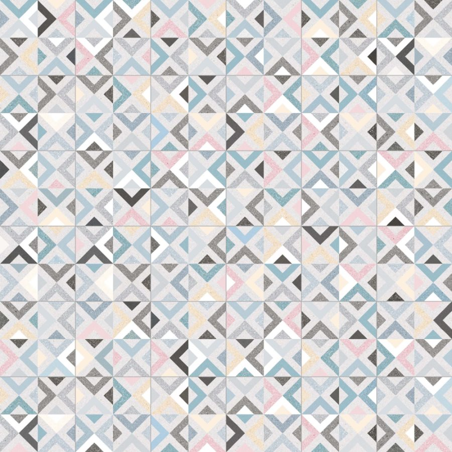 Carrelage style scandinave géométrique coloré BRENTA MULTICOLOR 20x20 - 1m² - 2