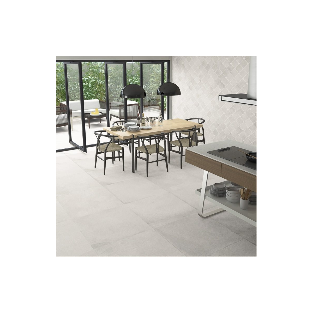 Moderne & grand format Carrelage blanc neige mat 80x80cm LAVERTON-R ...
