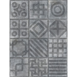 Carrelage imitation ciment 20x20 cm Paulista Grafito anti-dérapant R13 - 1m² - zoom