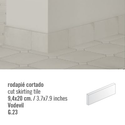 Plinthe intérieur Vodevil. 9.4x20 cm - 2mL