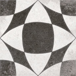 Carrelage en patchwork motif ancien 20x20 cm Berkane Negro - 1m² Vives Azulejos y Gres
