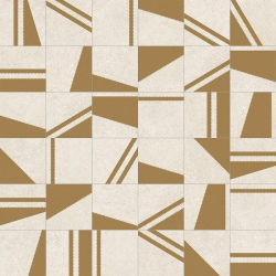 Carrelage motifs géométriques 20x20 cm Kokomo Creme Or - 1m² Vives Azulejos y Gres