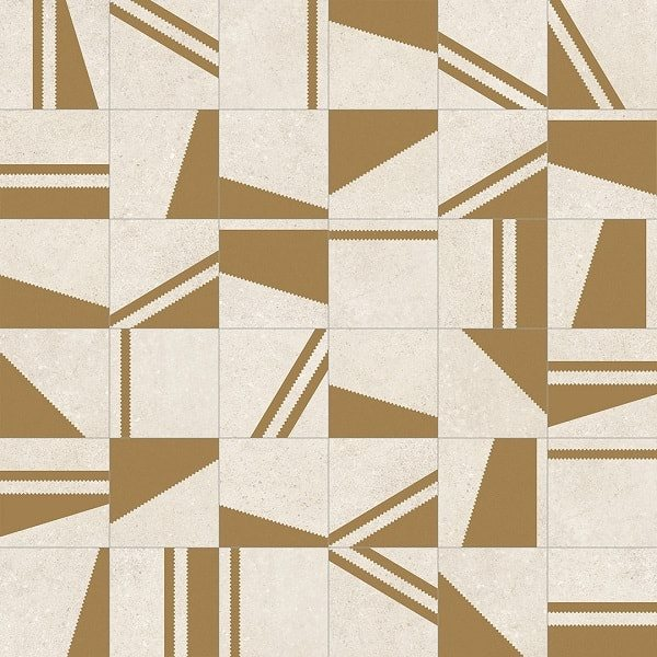 Carrelage motifs géométriques 20x20 cm Kokomo Creme Or - 1m² - zoom