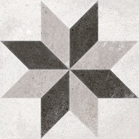 Carrelage motif ancien 20x20 cm Taito Blanco - 1m² - zoom