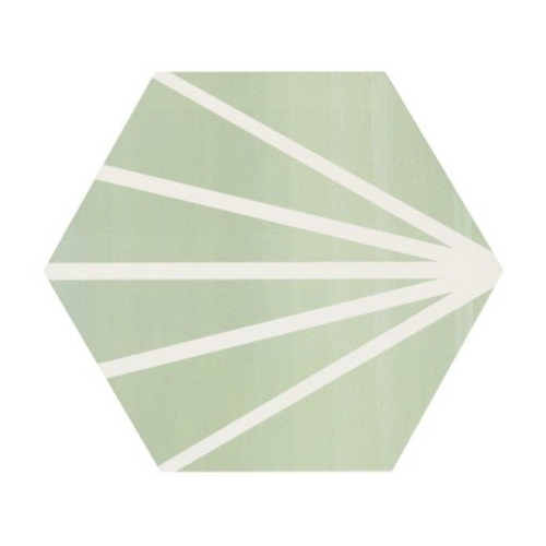 Tomette verte motif dandelion MERAKI VERDE 19.8x22.8 cm - 0.84m² Bestile