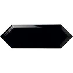 Faience navette biseautée noire brillant 10x30 PICKET BEVELED COAL - 1m² Ribesalbes