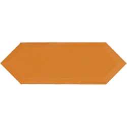 Faience navette biseautée orange brillant 10x30 PICKET BEVELED HONEY - 1m² - zoom