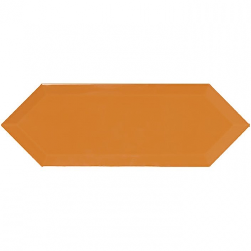 Faience navette biseautée orange brillant 10x30 PICKET BEVELED HONEY - 1m²