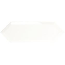 Faience navette biseautée blanche brillant 10x30 PICKET BEVELED SNOW - 1m² - zoom