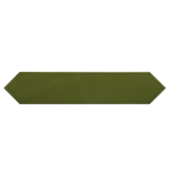 Faience navette crayon vert foncé brillant 5x25 cm ARROW GREEN KELP 25827 - 0.50 m² 
